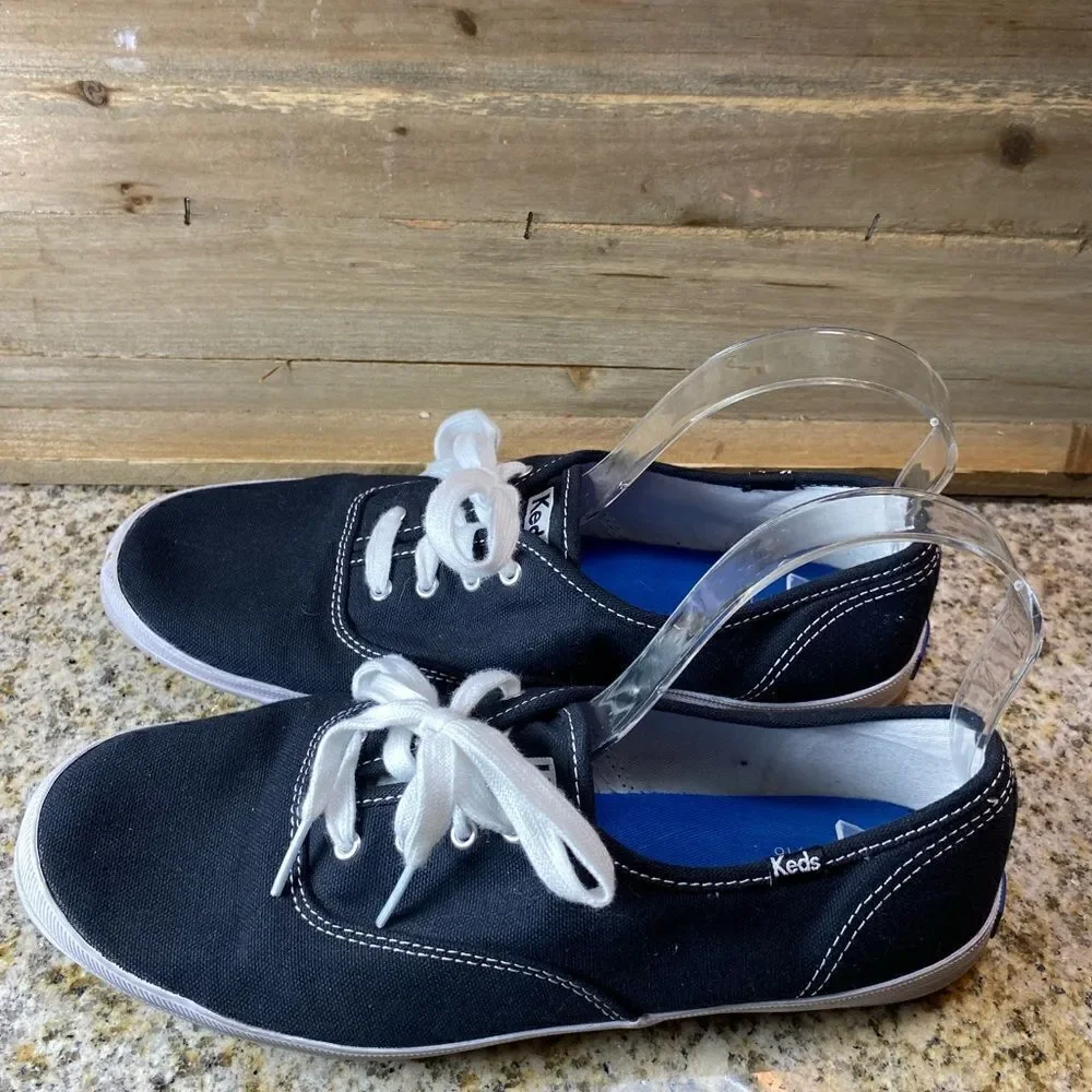 ✅Keds classic black lace up sneakers